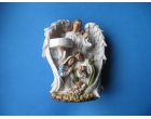 Figurka Św.Rodzina i anioł świecznik 20 cm